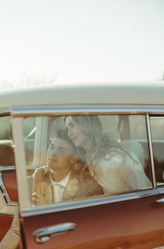 Vintage Car Desert Elopement